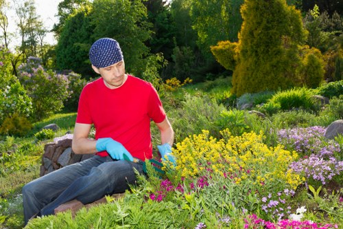 Gardener starting work on a Wandsworth property